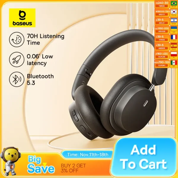 Baseus Bowie D05 Wireless Headphone 3D