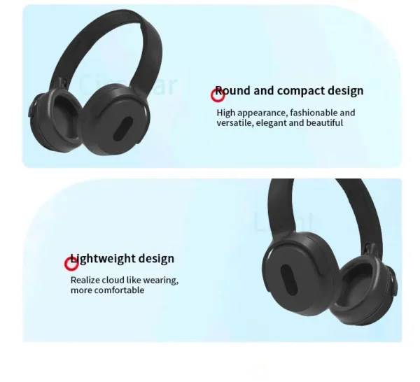 Foldable Wireless Headphones Bluetooth Sports